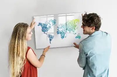 Mapa milých slov popisovatelná magnetická tabule