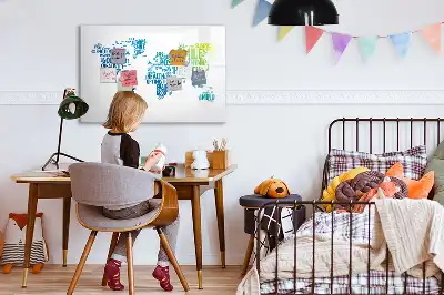 Mapa milých slov popisovatelná magnetická tabule