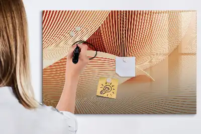 Popisovatelná magnetická tabule vzor abstrakce vln