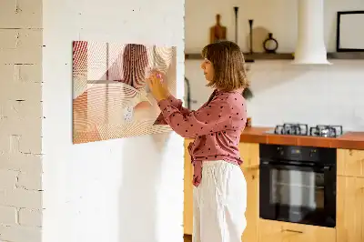 Popisovatelná magnetická tabule vzor abstrakce vln