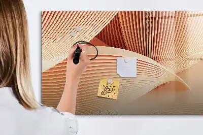 Popisovatelná magnetická tabule vzor abstrakce vln