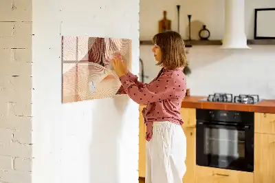 Popisovatelná magnetická tabule vzor abstrakce vln