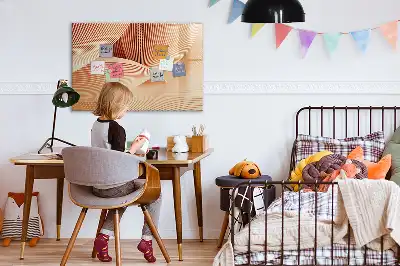 Popisovatelná magnetická tabule vzor abstrakce vln