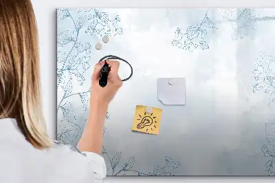 Magnetická kreslící tabule s motivem skici rostlin