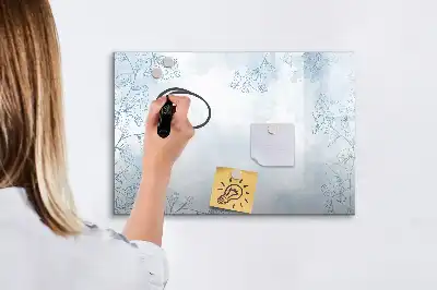 Magnetická kreslící tabule s motivem skici rostlin
