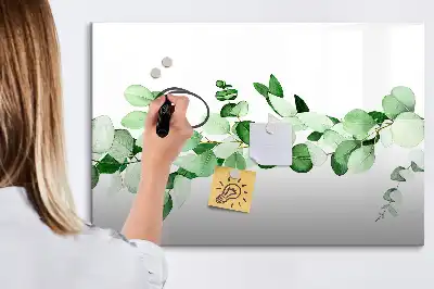 Popisovatelná magnetická tabule s motivem větviček rostliny