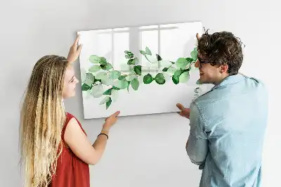 Popisovatelná magnetická tabule s motivem větviček rostliny