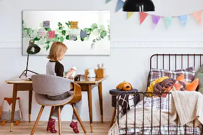 Popisovatelná magnetická tabule s motivem větviček rostliny