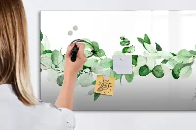 Popisovatelná magnetická tabule s motivem větviček rostliny