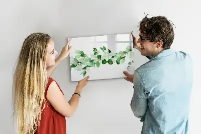 Popisovatelná magnetická tabule s motivem větviček rostliny