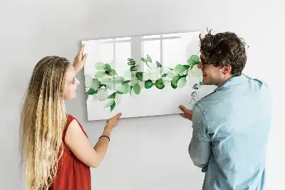 Popisovatelná magnetická tabule s motivem větviček rostliny