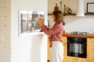 Magnetická kreslící tabule hnědá mapa světa