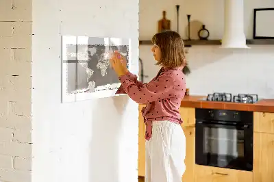 Magnetická kreslící tabule hnědá mapa světa