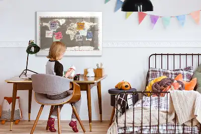Magnetická kreslící tabule hnědá mapa světa