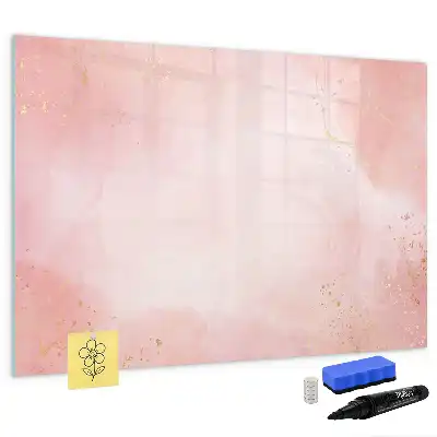 Popisovatelná magnetická tabule v designu růžového mramoru
