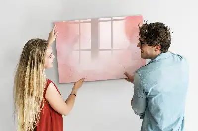 Popisovatelná magnetická tabule v designu růžového mramoru