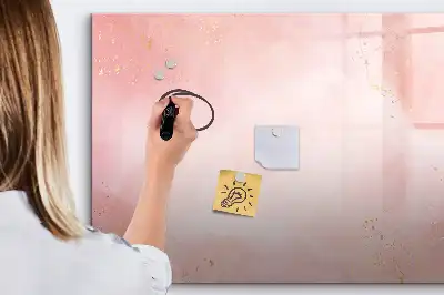 Popisovatelná magnetická tabule v designu růžového mramoru