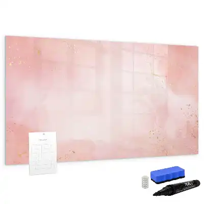 Popisovatelná magnetická tabule v designu růžového mramoru