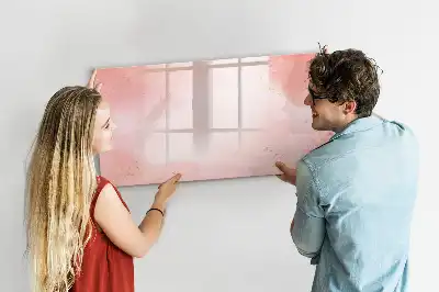 Popisovatelná magnetická tabule v designu růžového mramoru