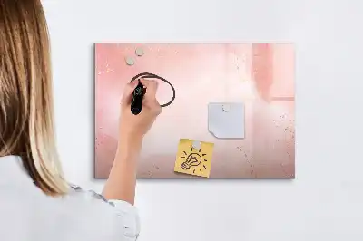 Popisovatelná magnetická tabule v designu růžového mramoru