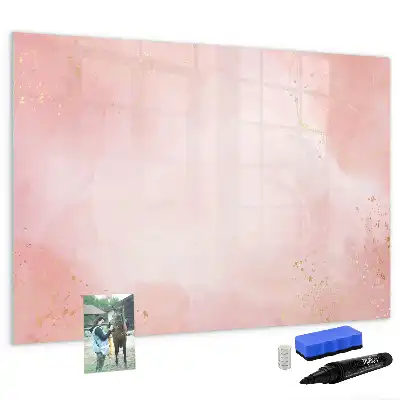 Popisovatelná magnetická tabule v designu růžového mramoru