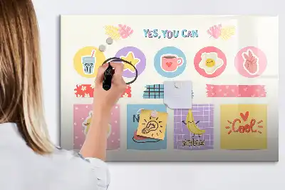 Školní plánovač popisovatelná magnetická tabule