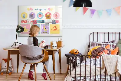 Školní plánovač popisovatelná magnetická tabule