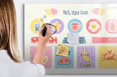 Školní plánovač popisovatelná magnetická tabule