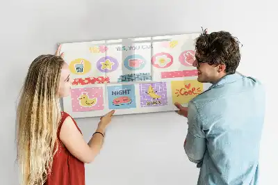 Školní plánovač popisovatelná magnetická tabule