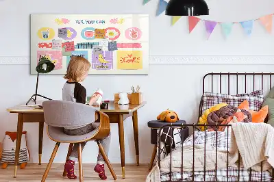 Školní plánovač popisovatelná magnetická tabule