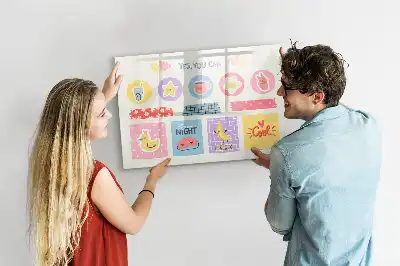 Školní plánovač popisovatelná magnetická tabule