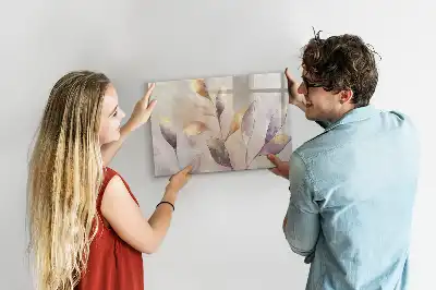 Magnetická kreslící tabule s motivem akvarelových rostlin