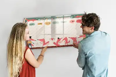 Magnetická kreslící tabule týdenní plánovač pro děti