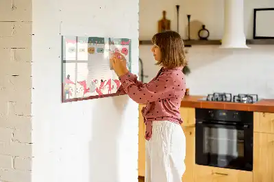 Magnetická kreslící tabule týdenní plánovač pro děti