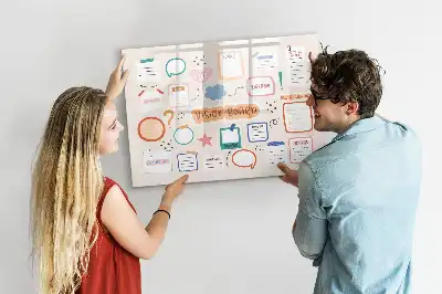 Popisovatelná magnetická nástěnka v barevném provedení pro plánování snů