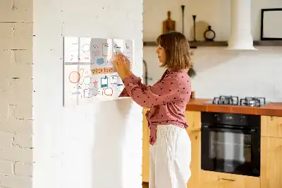 Popisovatelná magnetická nástěnka v barevném provedení pro plánování snů