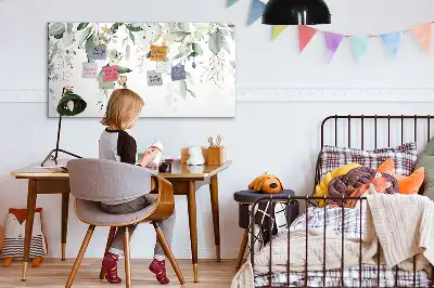 Popisovatelná magnetická tabule s motivem listů rostlin