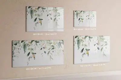 Popisovatelná magnetická tabule s motivem listů rostlin