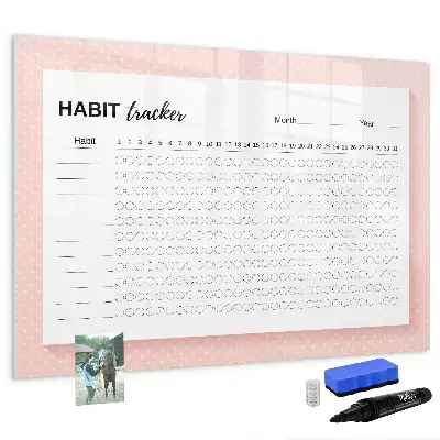 Magnetická kreslící tabule na sledování návyků