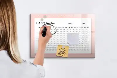 Magnetická kreslící tabule na sledování návyků