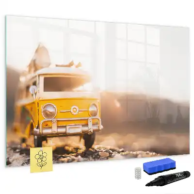 Popisovatelná magnetická tabule v designu Autodovolená