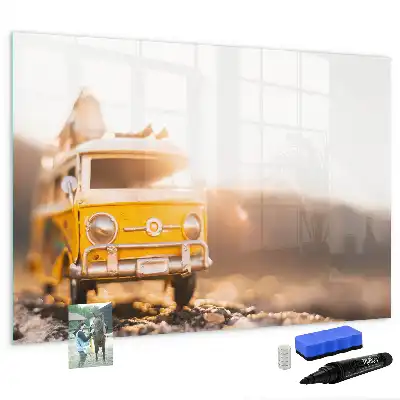 Popisovatelná magnetická tabule v designu Autodovolená