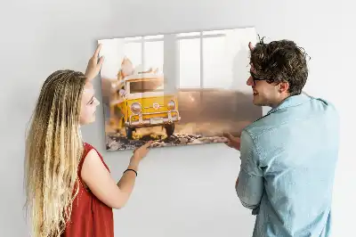 Popisovatelná magnetická tabule v designu Autodovolená