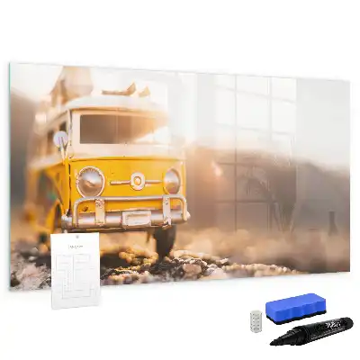 Popisovatelná magnetická tabule v designu Autodovolená