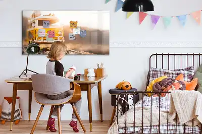 Popisovatelná magnetická tabule v designu Autodovolená