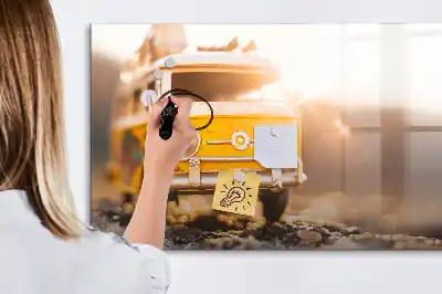 Popisovatelná magnetická tabule v designu Autodovolená