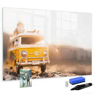 Popisovatelná magnetická tabule v designu Autodovolená