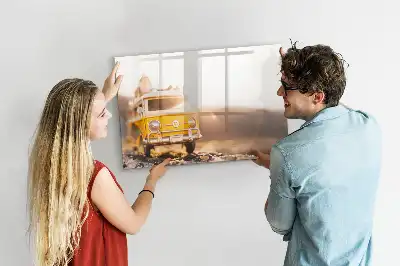 Popisovatelná magnetická tabule v designu Autodovolená