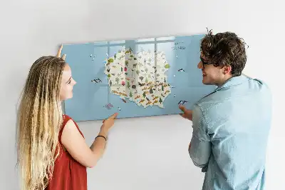 Magnetická kreslící tabule mapa zvířat Polska