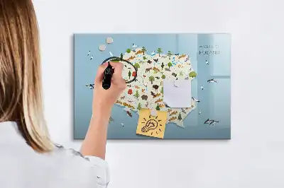 Magnetická kreslící tabule mapa zvířat Polska